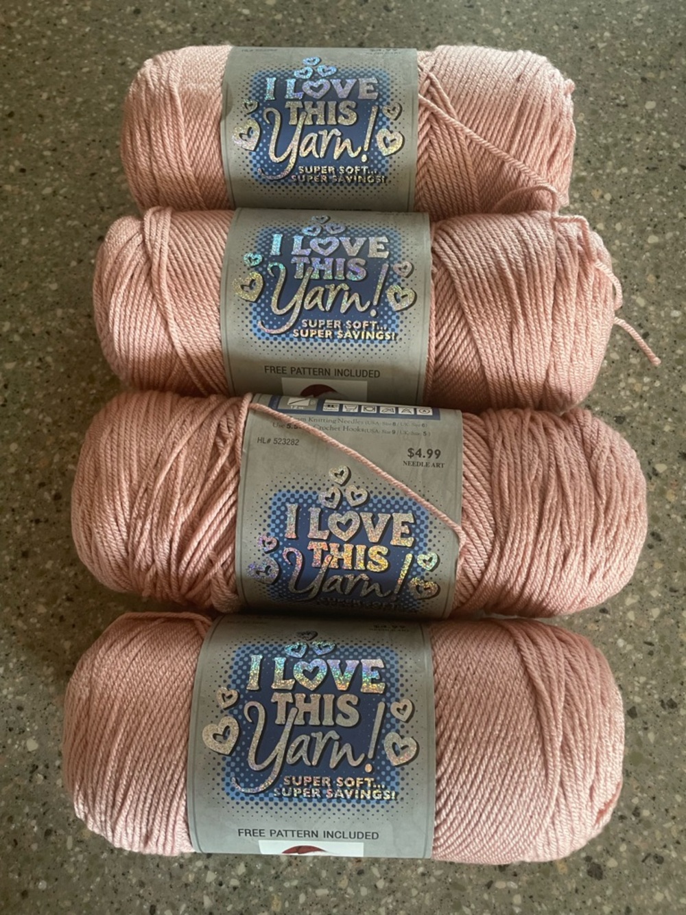 I Love This Yarn! In “Rosy Cheeks” - 4 Skeins